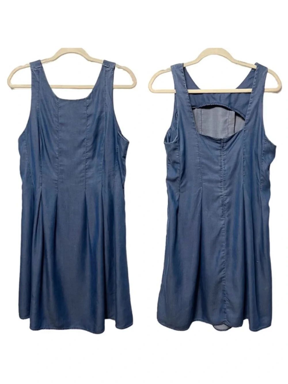 OLIVER BONAS Chambray Lyocell Tank Dress 10